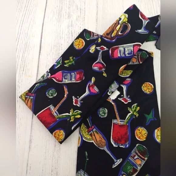 Oscardo Men's Silk Neck Tie Barware Party Formal Champagne Beer New - Picture 6 of 11